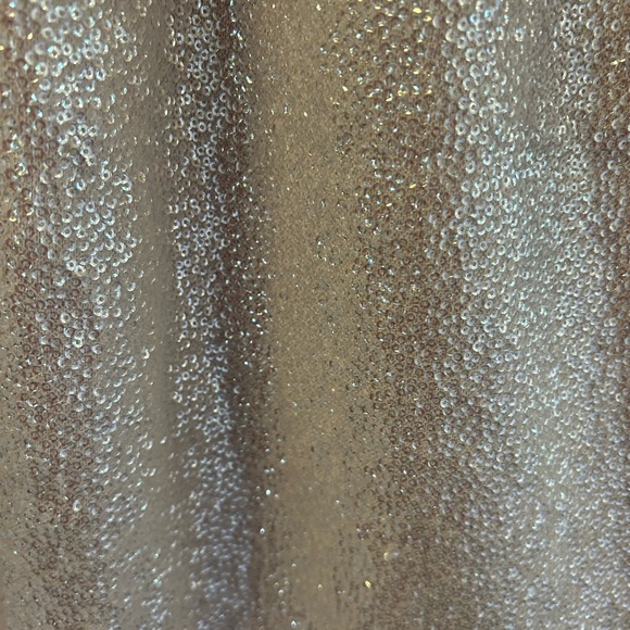 Frank Lyman champagne glitter dress with overlay - Picture 5 of 5